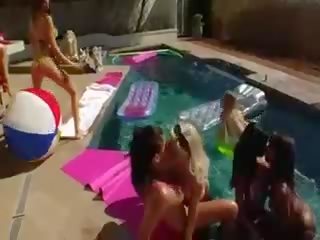 Magnificent Group Analhole Fun By The Pool