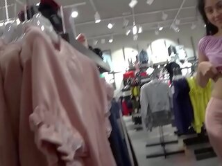 PUBLIC THREESOME dirty clip AT THE MALL